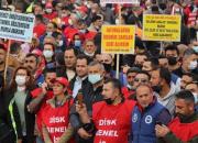تظاهرات گسترده کارگران ترکیه‌ای در اعتراض به گرانی و تورم