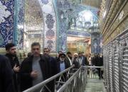 عکس/ ایجاد نرده‌های حائل اطراف ضریح مطهر درقم