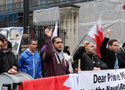 حمایت از انقلاب مردم بحرین در انگلیس و بلژیک + عکس