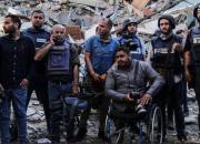 فیلم/ خرابه ساختمان رسانه‌های خارجی در غزه