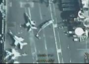 پرواز پهپادهای ایران برفراز ناو هواپیمابر آمریکا در خلیج فارس+فیلم