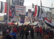 قدردانی تحصن‌کنندگان «التحریر» بغداد از مرجعیت و حشد