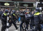 فیلم/ درگیری پلیس هلند با معترضان