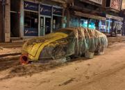 عکس/ راهکار مردم ترکیه برای فرار از یخبندان خودروها