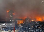 عکس/ آتش سوزی در کارخانه کفش قم