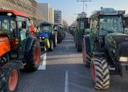 عکس/ اعتراض گسترده کشاورزان با تراکتور در اسپانیا