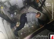عکس/ سقوط سه طبقه‌ای مردی در چاهک آسانسور