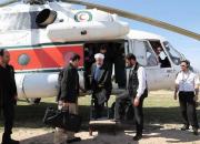 بازدید هوایی رئیس جمهور از مناطق سیل‌زده