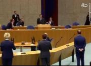 فیلم/ غش کردن وزیر بهداشت هلند در پارلمان