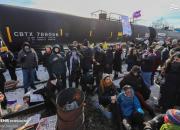 عکس/ اعتراض علیه احداث خط لوله گاز در کانادا