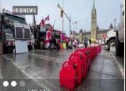 کامیون داران معترض کانادایی مرکز شهر اتاوا را بستند +فیلم