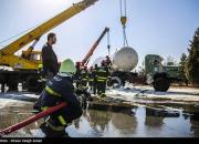 ۲ تانکر حمل سوخت در شیراز واژگون شد