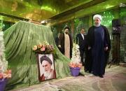 عکس/ تجدید میثاق روحانی و هیأت دولت با آرمان‌های امام خمینی(ره)