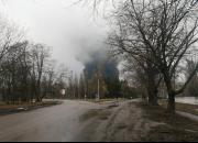 فیلم/ آتش‎ سوزی در انبار نفت منطقه چرنیهیو در اوکراین
