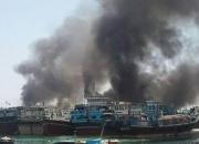 ۴ لنج صیادی در جاسک طعمه حریق شدند