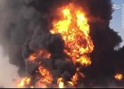 فیلم/ آتش‌سوزی گسترده در بازار قدیمی سرزمین‌های اشغالی