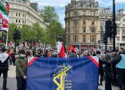فیلم/ نمایش پرچم سپاه در خیابان‌های لندن
