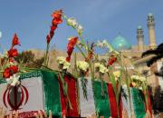 پیکر دو لاله فاطمی در حسینیه شهدای مهدیشهر به خاک سپرده شد
