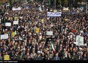 رود خروشان مردم بصیر ایران در اعتراض به آشوب‌ها