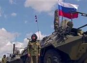فیلم/ پرچم‌های برافراشته روسیه بر روی تانک‌ها