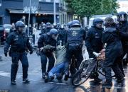 عکس/ درگیری معترضین در روز کارگر با پلیس آلمان