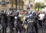 حمله پلیس فرانسه به معترضان سیاست‌های دولت ماکرون +فیلم