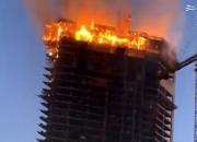 فیلم/ آتش سوزی مهیب در یکی از برج‌های جده