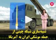 شبیه سازی شبکه چینی از حمله موشکی ایران به آمریکا +فیلم