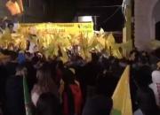 شادی خیابانی حامیان حزب الله پس از اعلام نتایج انتخابات لبنان +فیلم