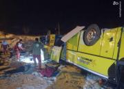 عکس/ واژگونی مرگبار اتوبوس در آزاد راه زنجان _ تبریز