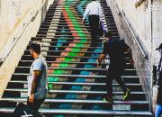 فیلم/ هوشمند سازی پله‌های خیابان ولیعصر(عج)