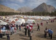 برپایی۲۲۲ چادر برای اسکان اضطراری زلزله‌زدگان در روستاهای هرمزگان