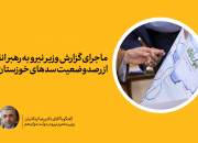 ماجرای گزارش وزیر نیرو به رهبرانقلاب از رصد وضعیت سدهای خوزستان+ فیلم
