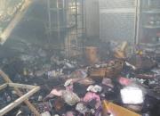 عکس/ آتش‌سوزی مرگبار در بازار گل شهید محلاتی